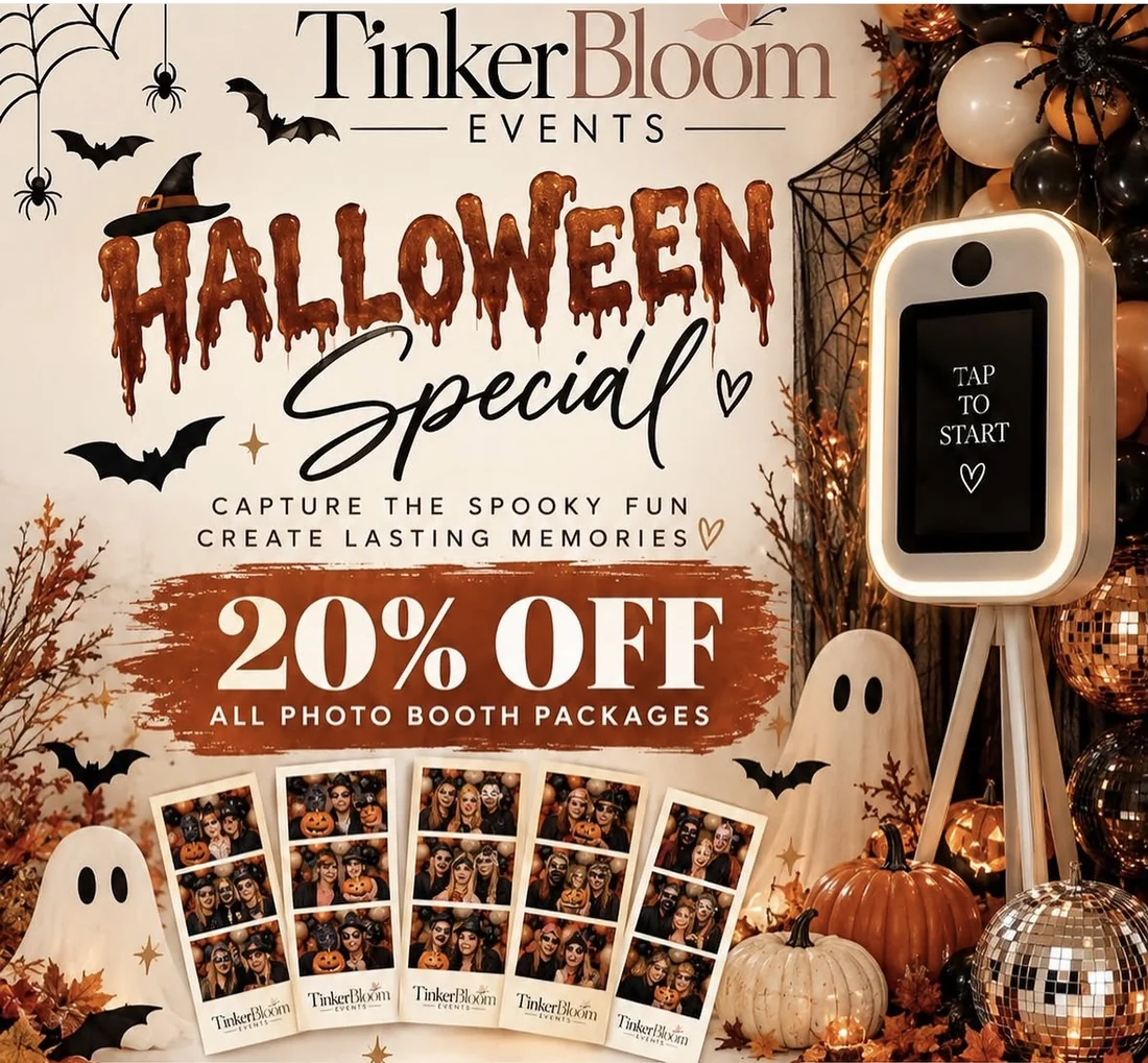 TinkerBloom Events Halloween Special promo: 20% off all photo booth packages